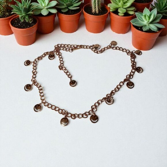 Belt Gold Tone Happy Face Charms Chain Waist Jewelry 36\